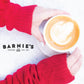 BARNIES COFFEE TEA Ground Coffee, Santas White Christmas, Coconut & Caramel, Medium Roast, 12 oz Bag