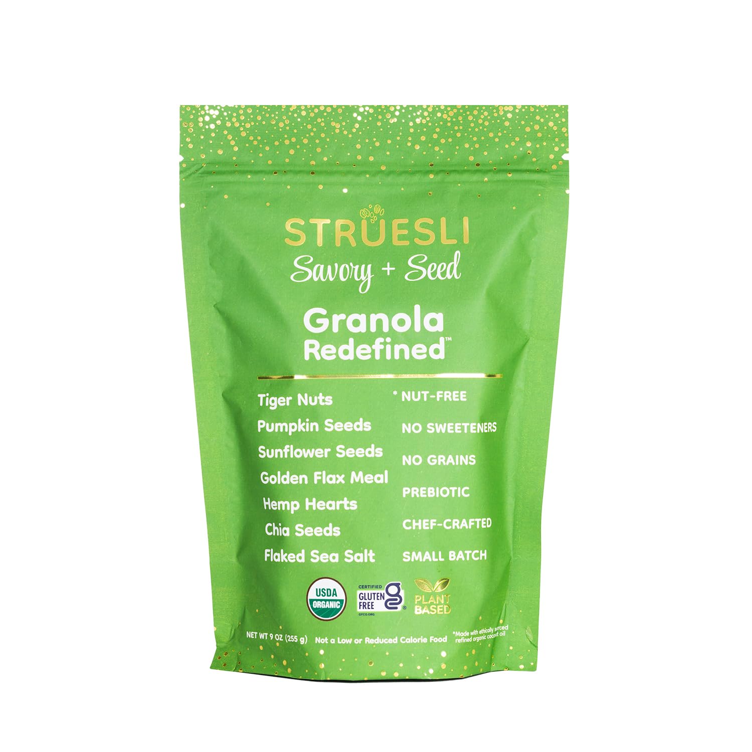 Struesli Organic Savory Seed Granola - Keto, Paleo, Gluten-Free, 9 Ounce