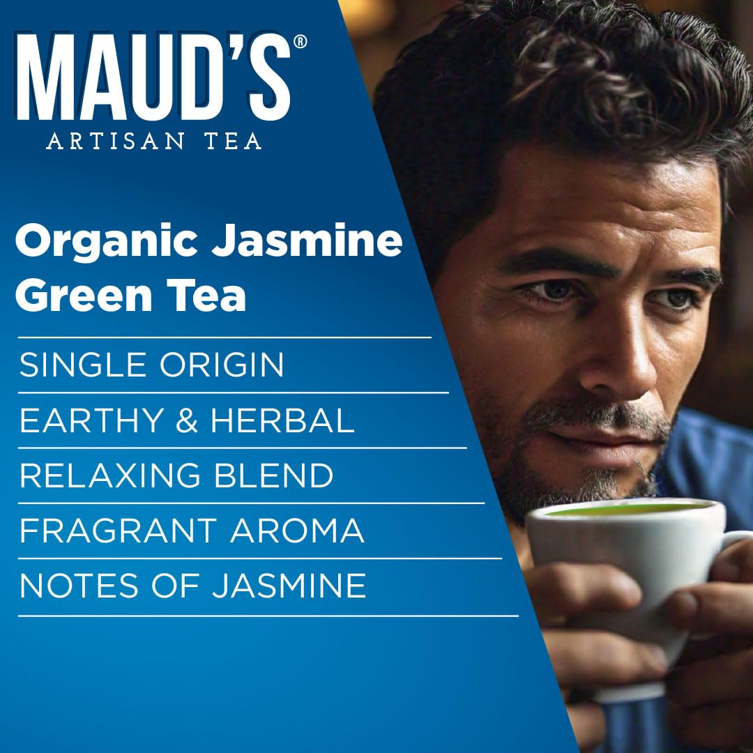 Maud'S Organic Jasmine Green Tea (Dazzlin' Jasmine), 24Ct. Solar Energy Produced Recyclable Single Serve Organic Green Tea Pods
