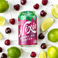 Nixie Sparkling Water, Black Cherry Lime | 12 Fl Oz Cans, 24 Pack | Organic, Vegan, Non-Gmo, Gluten Free, 0 Calories, 0 Sugar, 0