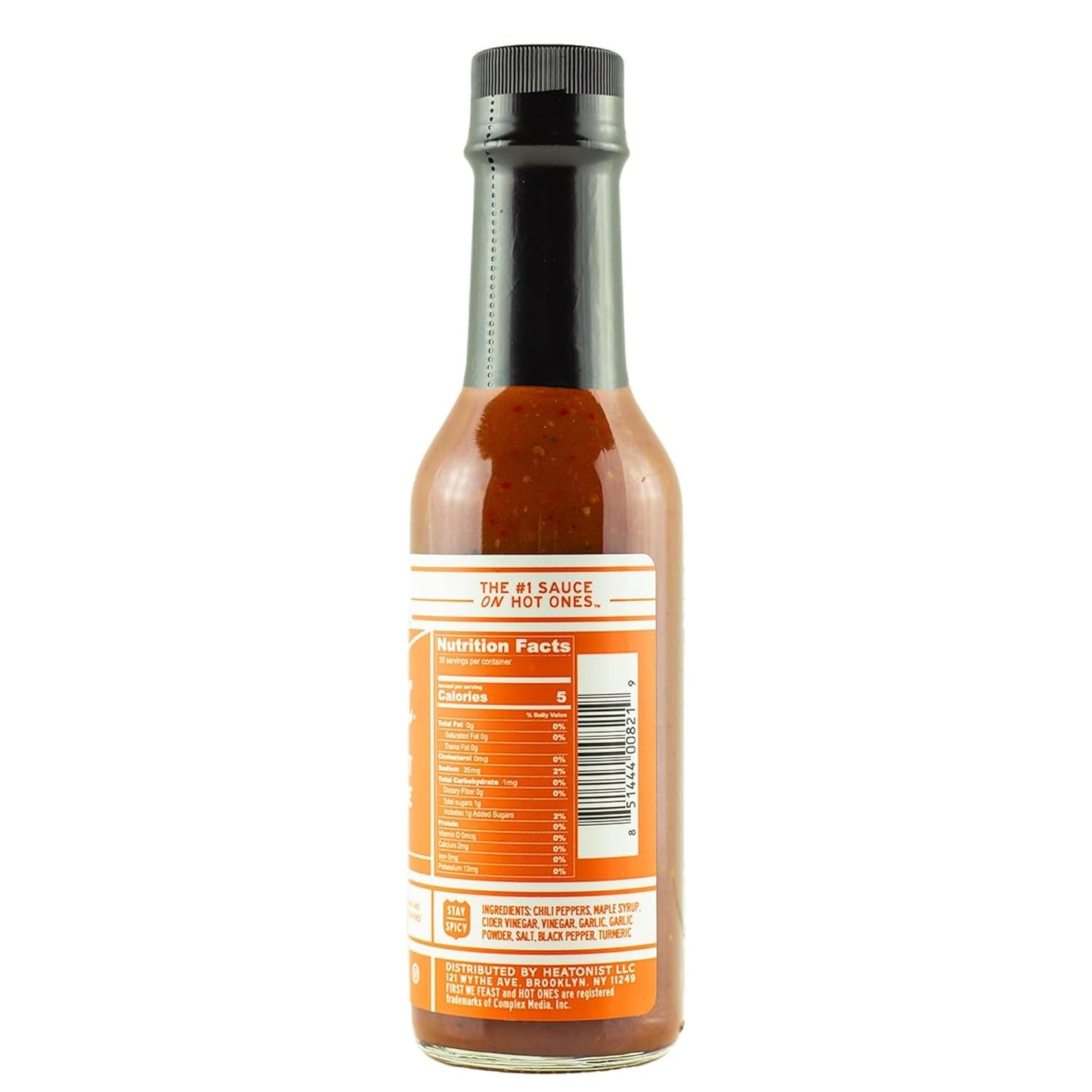 HOT ONES Chili Maple Sauce, Natural Ingredients, 5 fl oz Bottle, Pack of 3