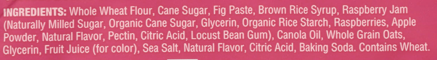 Natures Bakery Bar Fig Whole Wheat Raspberry, 2 Oz