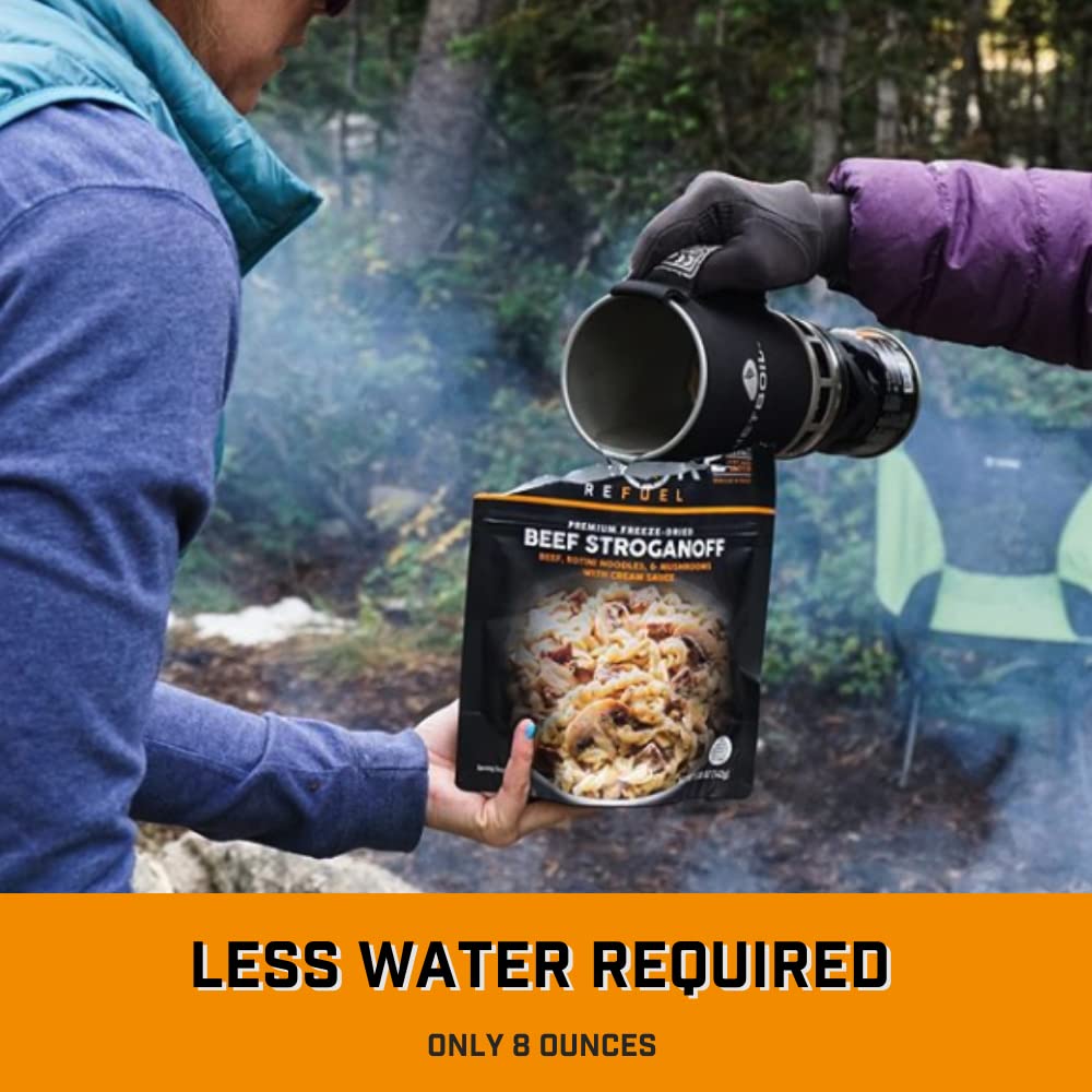 Peak Refuel Beef Stroganoff | Freeze Dried Backpacking And Camping Food | Amazing Taste | High Protein | Real Meat | Quick Prep Meals