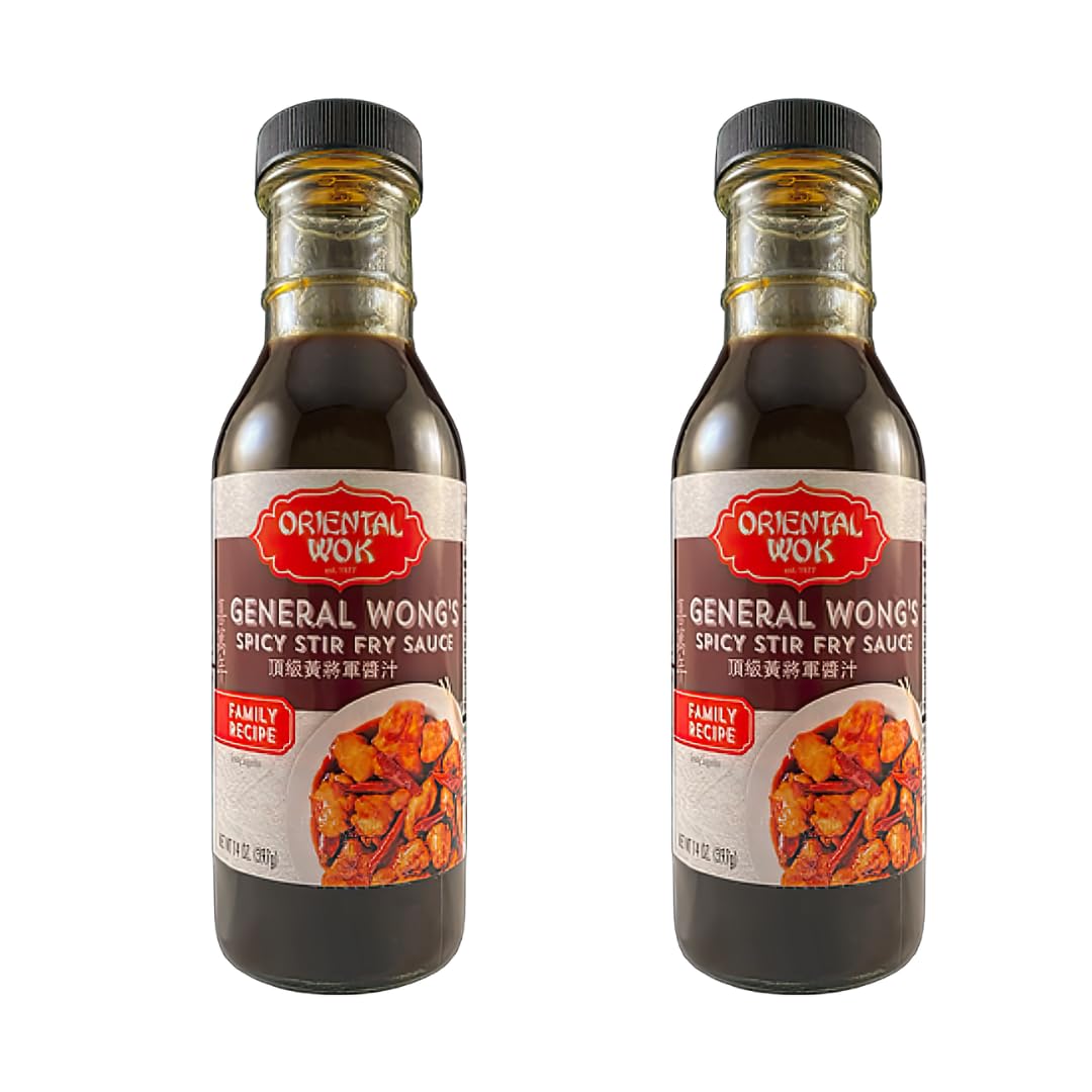 Mr. Wongs Oriental Wok Spicy Stir Fry Sauce, Umami-Infused, 14 oz (2 Pack)