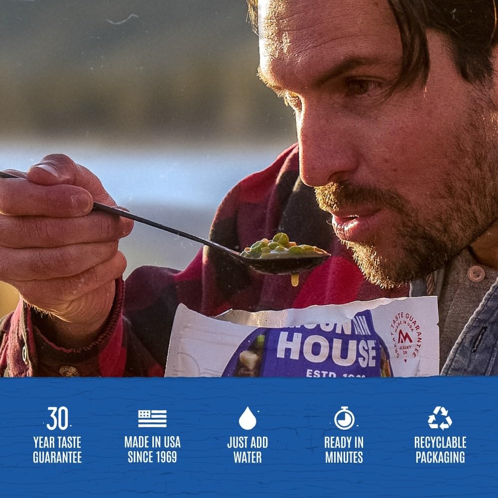 Mountain House Buffalo-Style Chicken Mac & Cheese Freeze-Dried Food For Camping, 12 Servings, 30-Year Shelf-Life