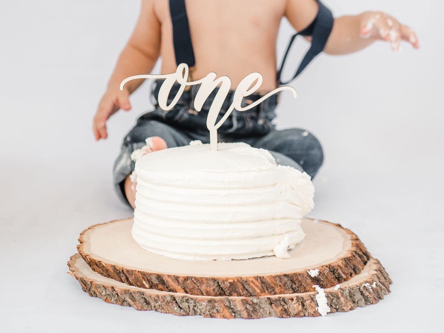 Cake Topper One Year Old One Cake Topper -Rustic Wood Cake Topper First Birthday Cake Topper - 1St Birthday - Smash Cake Topper