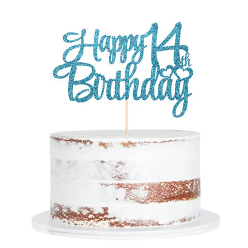 Blue Flash 14Th Birthday Cake Topper