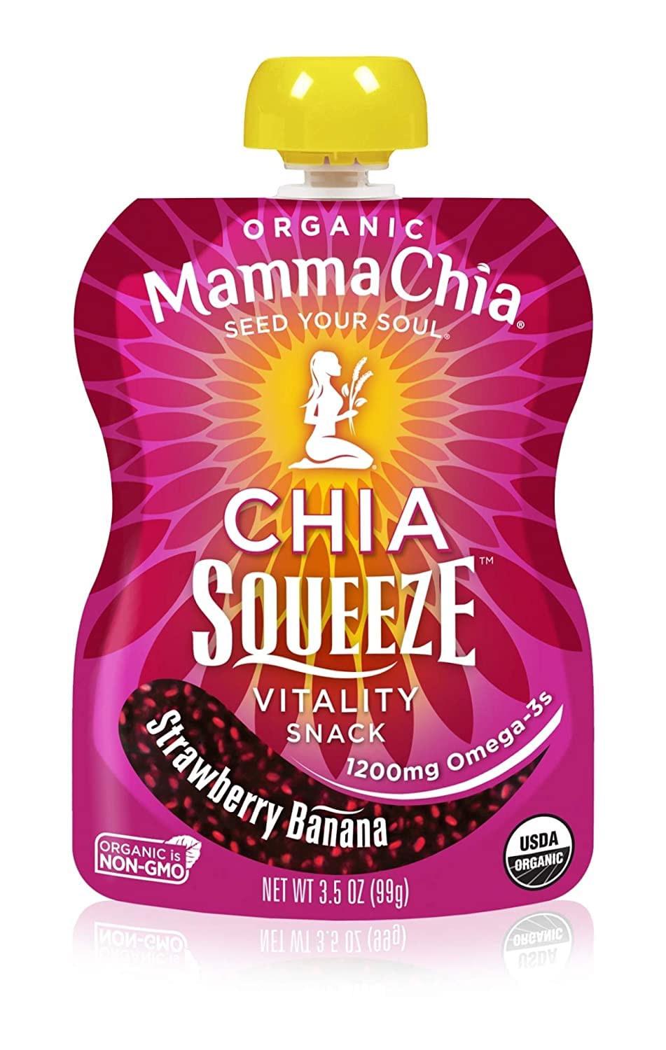 Mamma Chia Squeeze 10-Pack - Wild Raspberry, Green Magic, Blackberry Bliss, Strawberry, Mango Coconut - Healthy Snack Variety