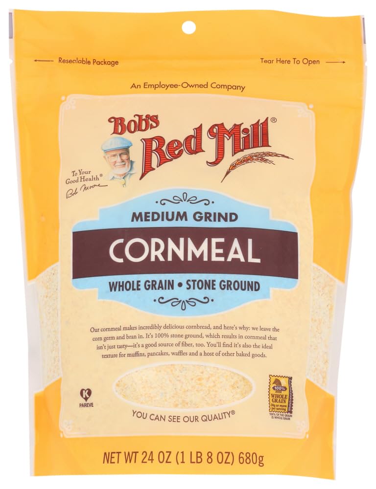 Bob'S Red Mill Medium Cornmeal, Whole Grain Stone Ground, 24 Ounce (Pack Of 2)