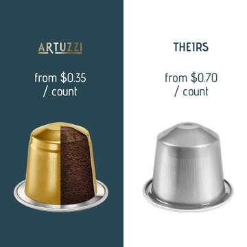 Artuzzi Decaf Espresso Pods for Nespresso Machines | 120ct Aluminum compact pieces | 100% Arabica | Italian Roast