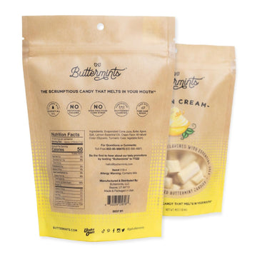 Buttermints Lemon Cream, Butter Mints Gluten-Free Candy Soft Butter Taste, Unexpectedly Scrumptious (4 Servings)