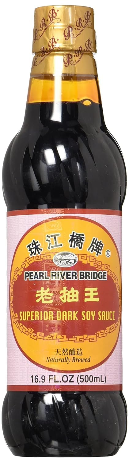 Pearl River Bridge Dark Soy Sauce, Premium Chinese Condiment, 16.9 Fl Oz, 2-Pack