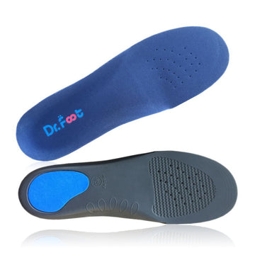 Dr. Foot Full Orthotics Shoe Insoles - Arch Support Inserts Correct Flat Feet, Over-Pronation, Fallen Arch (Xs - W4.5-6  M3.5-5)