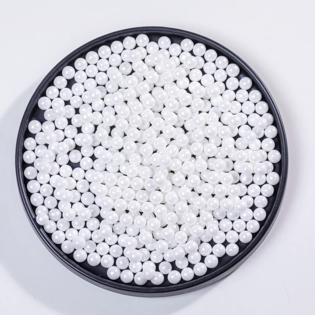 White Sprinkles Edible Pearl 7mm 130g/4.6OZ,Christmas Cake Dessert Sprinkles,Cookie sprinkles,Sugar Pearl, Edible Pearls Candy f
