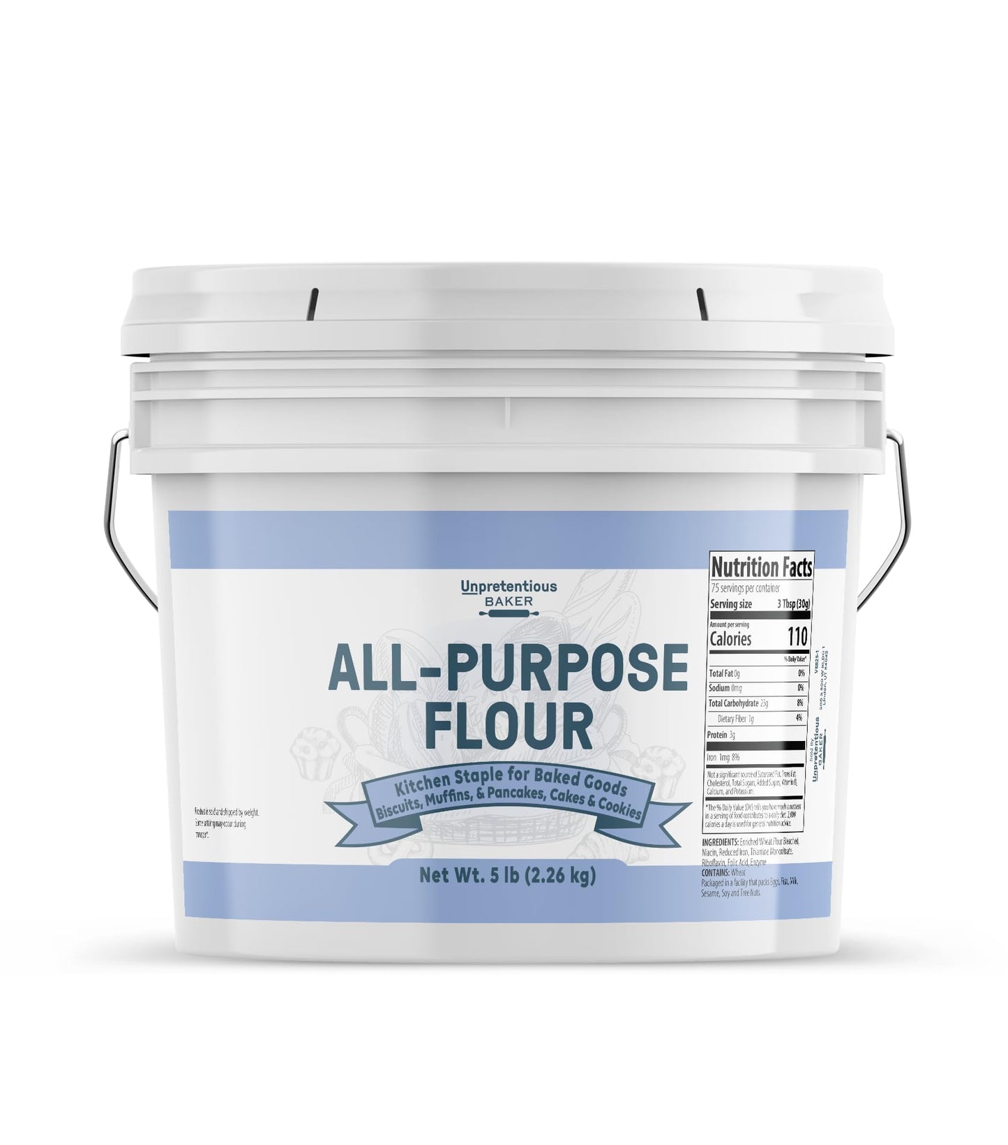 Unpretentious All-Purpose Flour (1 Gallon), Baking, Thickening, Made In The Usa