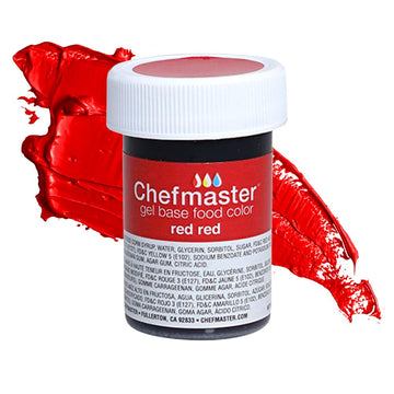 Chefmaster Red Red Gel Food Coloring | Vibrant Color | Professional-Grade Dye for Icing, Frosting, Fondant | Baking & Decorating