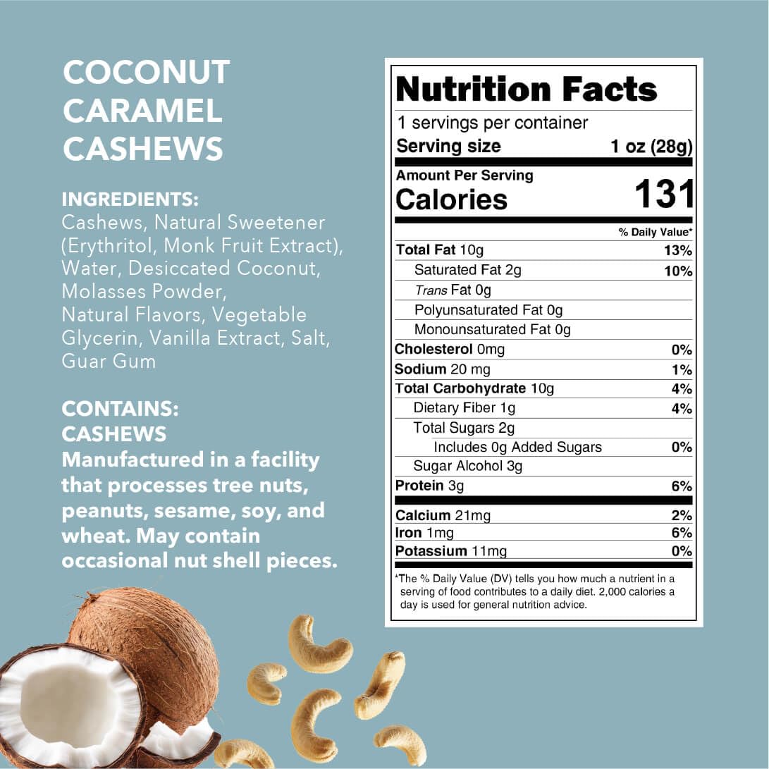 Earthside Farms 18 pcs Variety Pack - 1oz  3pcs Each of Coconut Caramel Cashews  Butter Toffee Peanuts  Blueberry Vanilla Cashews  Maple Cinnamon Pecans  Orange Ginger Almonds  Banana Bread Walnuts