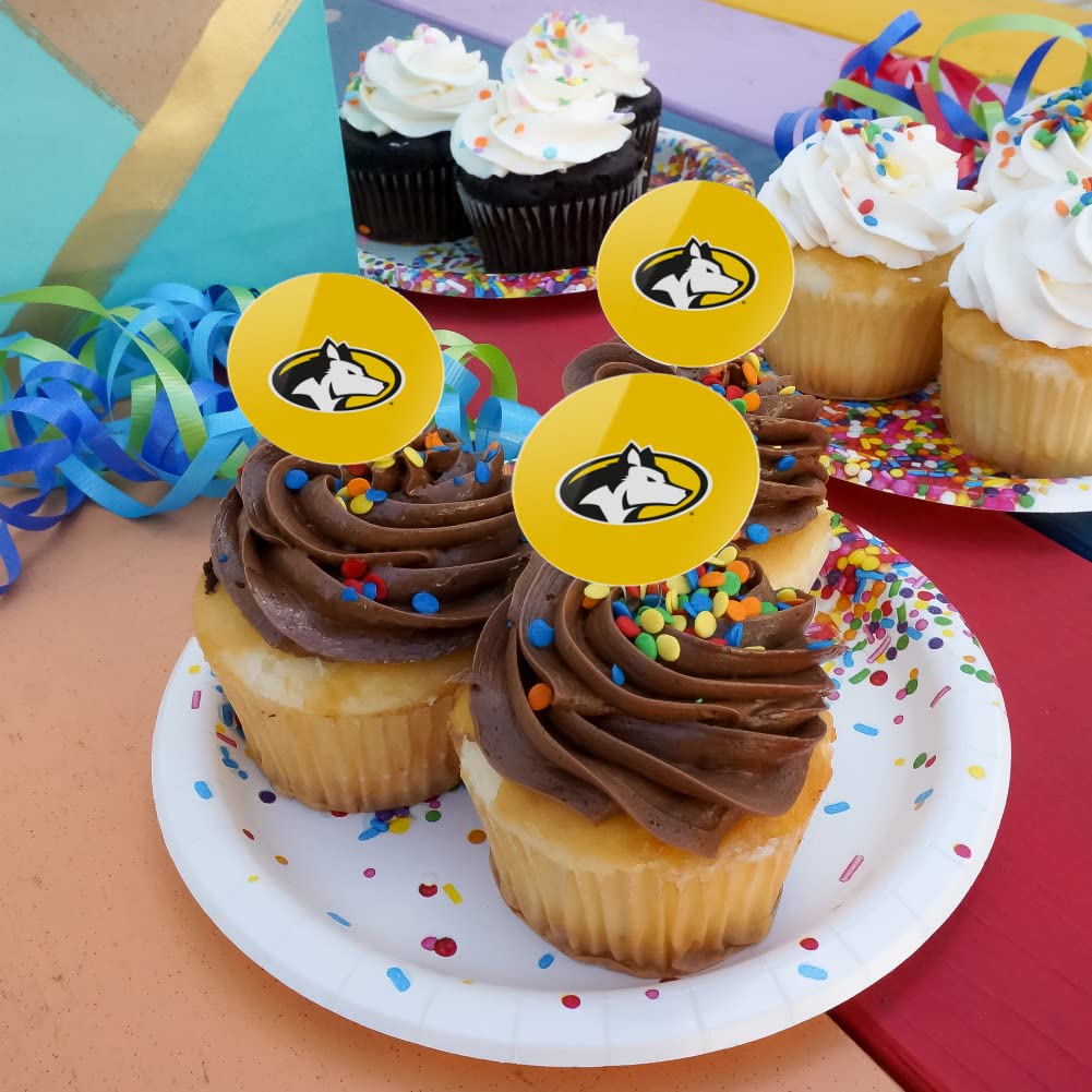 Michigan Tech Primary Logo Cupcake Picks Toppers Decoration Set Of 6