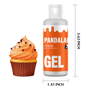 Orange Gel Food Coloring - Pandalab 2 Ounce High Concentrated Food Dye For Baking, Cake, Cookie, Fondant, Icing, Easter Egg, Mac