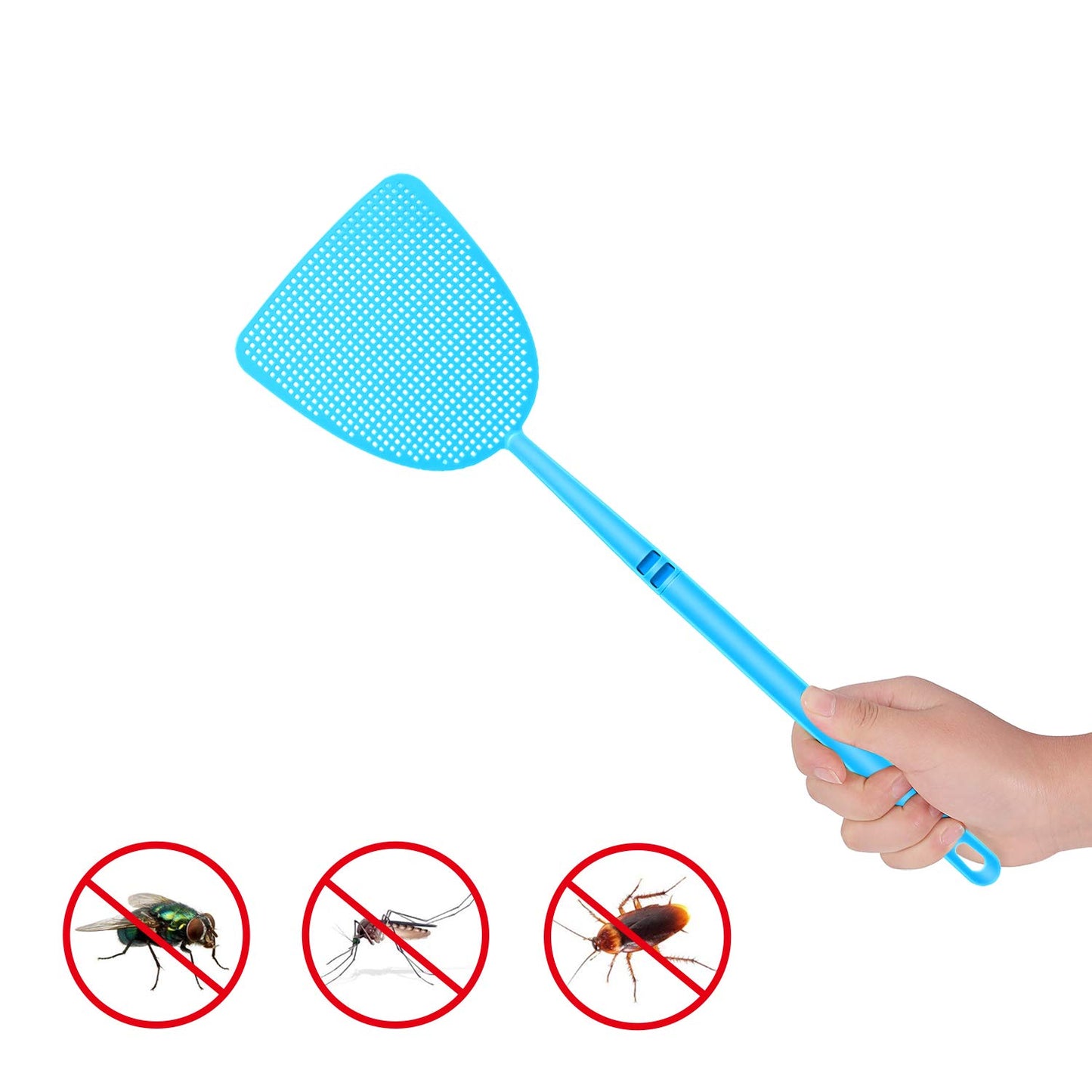 Boao 10 Pieces Fly Swatter, Colorful Strong Flexible Manual Fly Swat Set Plastic Durable Fly Swatter