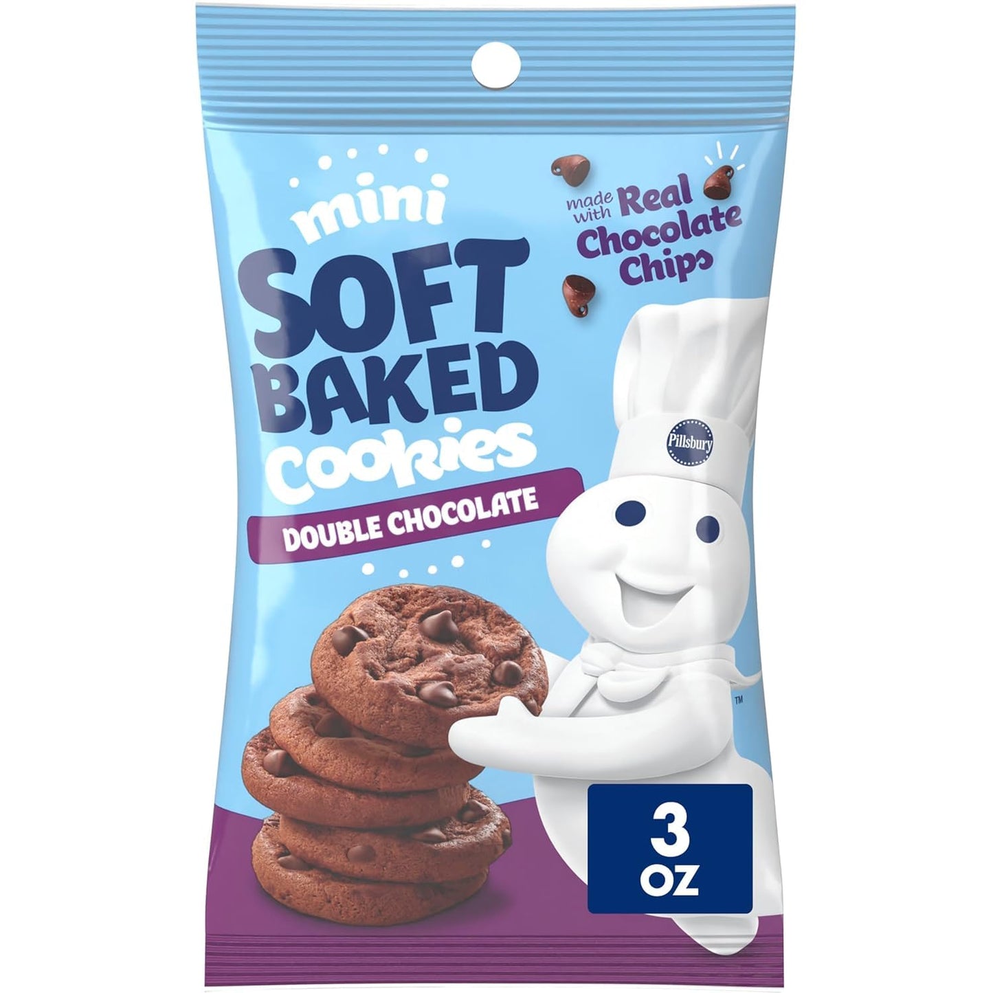 Pillsbury Mini Double Chocolate Cookies, 6 Ct, 18 Oz (Pack Of 9)