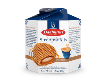 DAELMANS Stroopwafels, Dutch Waffles Soft Toasted, Coffee, Office Snack, Kosher Dairy, Authentic Made In Holland, 8 Stroopwafels
