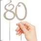 Hatcher Lee Bling Crystal Rhinestone 80 Birthday Cake Topper - Best Keepsake | 80Th Party Decorations Gold