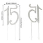 Honbay 15th Birthday Cake Topper, Sparkly Alloy Crystal Rhinestones, Silver, Model CAKE-TOPPER-15-GOLD