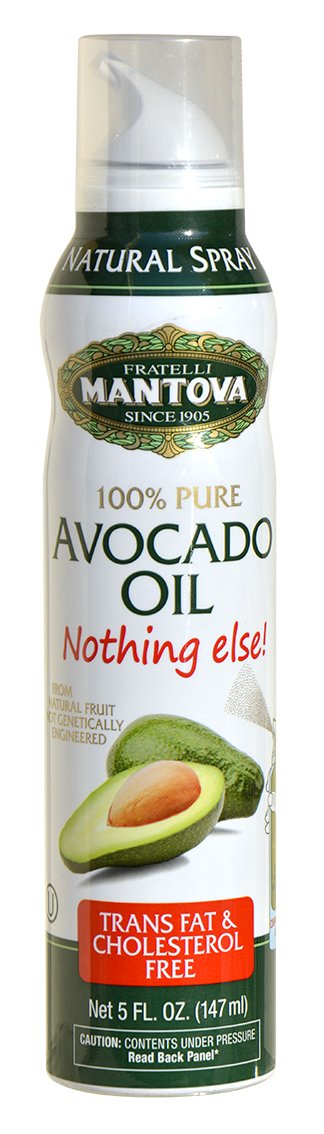 Mantova Avocado Oil Cooking Spray, 100% Pure, 5 Fl Oz, Perfect for Baking, Grilling, and Seasoning
