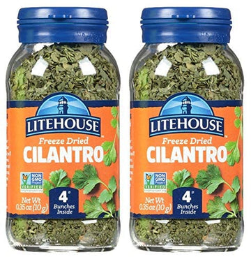 Litehouse Freeze Dried Cilantro - Substitute For Fresh Cilantro, Jar Equal To 4 Cilantro Fresh Bunches, Fresh Cilantro, Organic