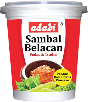 Adabi Sambal Belacan Traditional Spicy, 1 Cup, 180G [Air Flown From Malaysia]