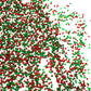 Christmas Blend Nonpareils - 12 Oz Resealable Candy Bag - Mini Red, White, and Green Nonpareils - Christmas Themed Sprinkle Topp