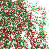 Christmas Blend Nonpareils - 12 Oz Resealable Candy Bag - Mini Red, White, and Green Nonpareils - Christmas Themed Sprinkle Topp