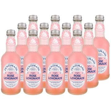 Fentimans Sparkling Rose Lemonade - Sparkling Pink Lemonade With Natural Ingredients, Mixer, Craft Soda, Botanically Brewed Lemonade - 9.3 Fl Oz (Pack Of 12)