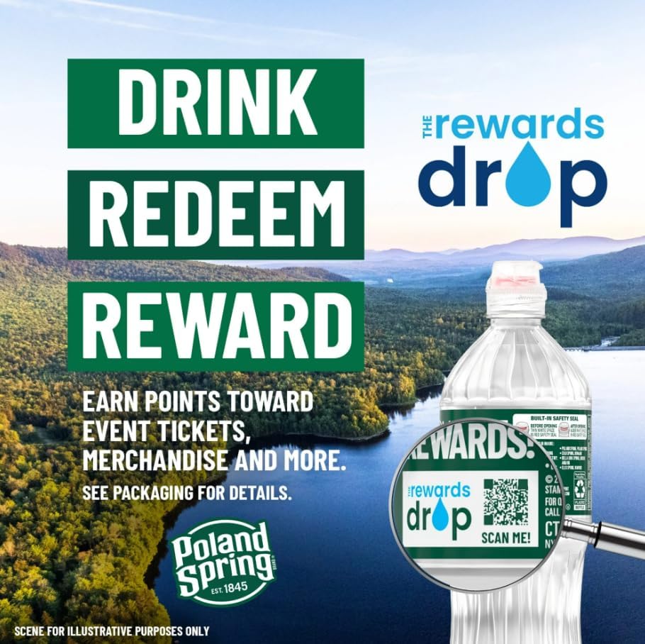 Poland Spring 100% Natural Spring Water, 235 ml (~7.9 oz), 30 pack