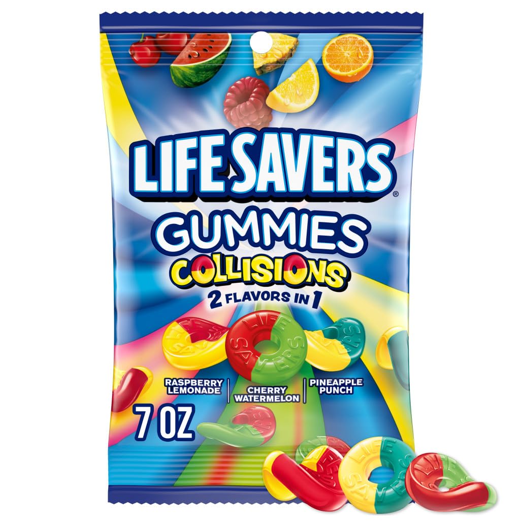 Life Savers Gummies Collisions Gummy Candy, 7 Oz Bag