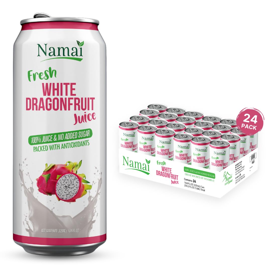 Namai 100% All Natural Dragonfruit Juice, No Added Sugar, Pack of 24, 10.79 Fl Oz