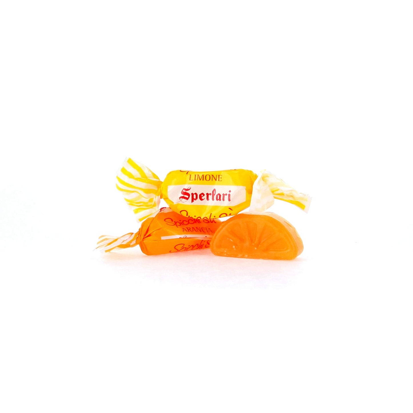 Sperlari Citrus Orange & Lemon Hard Candy, 1 Kg Bulk Bag, Individually Wrapped, Italian Sweets, Orange