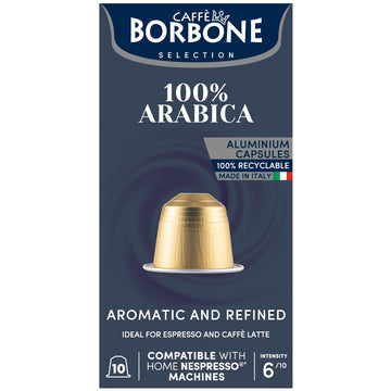 Caffe Borbone Aluminum Coffee Pods Compatible with Nespresso Original Machines, 100% Arabica, Medium Roast, Aromatic and Refined