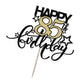 Bekaterea Happy Birthday Cake Topper,Black Font Golden Numbers 18Th Birthday Cake Decoration,Hello 18, Cheers To 18 Years/18Th A