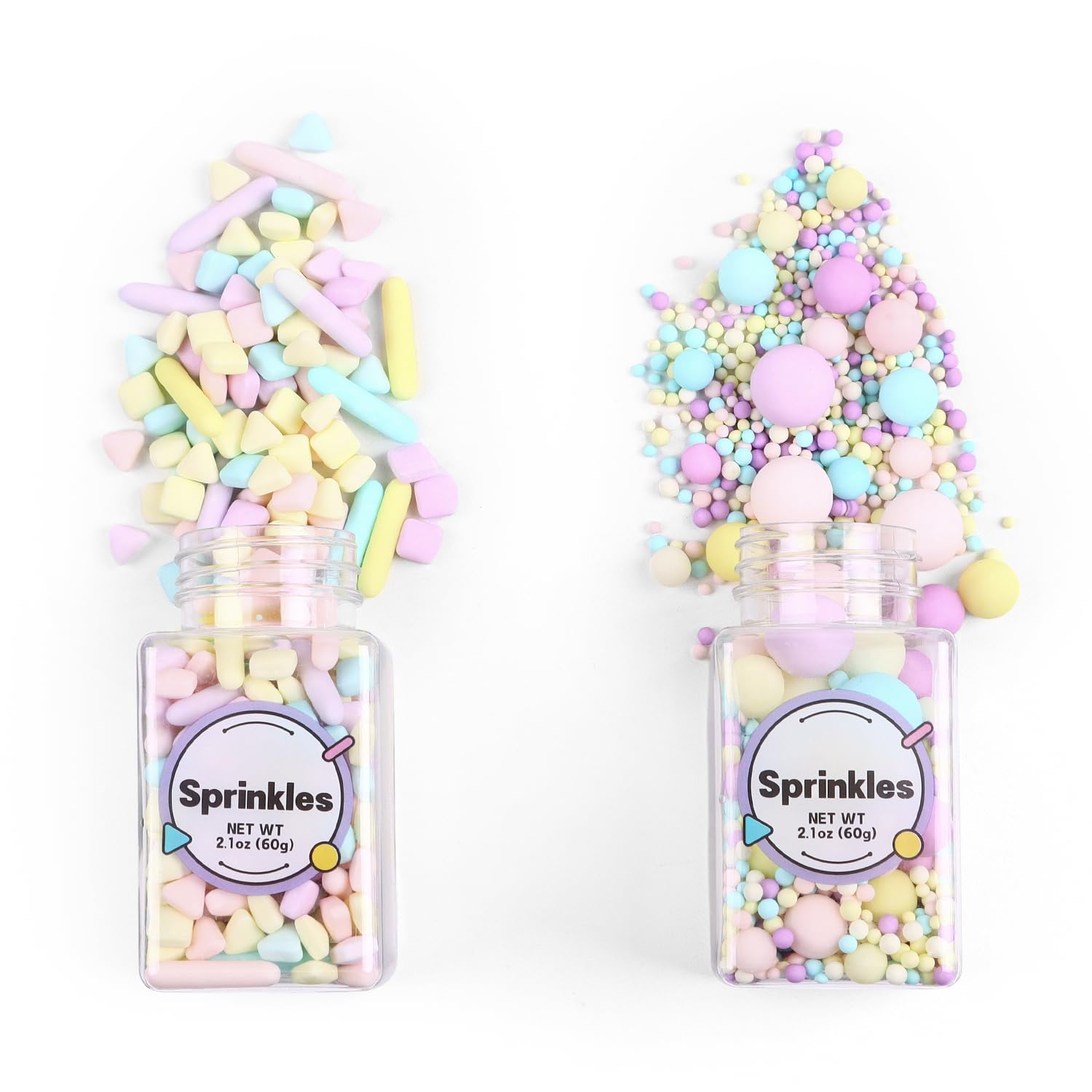 Edible Pearls for Cake Decorating, Matt Pearl Sprinkles, Pastel Sugar Sprinkles, Cube Sprinkles, Pearl Sprinkles for Cake, Cupca