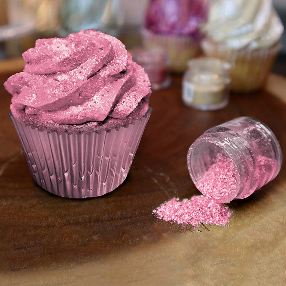 Bakell - Deep Pink Tinker Dust (5G, 1X Jar) Edible Glitter For Food, Desserts, And Beverages!