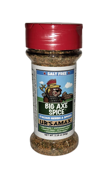 Big Axe Spice URSAMAX - Italian/Mediterranean Seasoning Salt Free, Gluten Free, Sugar Free, Preservative Free - Vegetarian - Veg