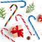 Christmas Candy Canes Tutti Frutti, Blue/White Peppermint, Red And White Cherry Mix Flavors - Bulk Candy Canes Individually Wrap