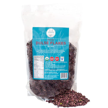 Oceanas Balance: Organic Dulse Flakes - Maine Coast Seaweed Atlantic Ocean Sea Vegetables - Perfect For Keto Diet, Paleo Diet, V