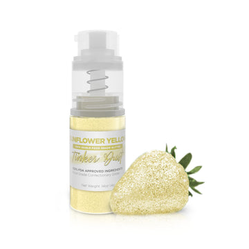 Tinker Dust - Sunflower Yellow (4G 1X Mini Pump) Edible Glitter For Desserts, Beverages, Cupcakes, Cake Pops And Cookies By Bake