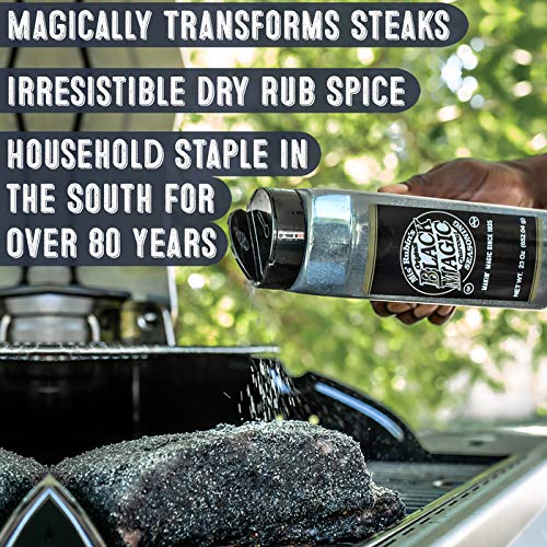 Charcoal Seasoning Dry BBQ Rub (Large) - 23 oz. Black Magic Charcoal Grill Seasoning Best for Briskets, BBQ Burger, Ribeyes, Pul