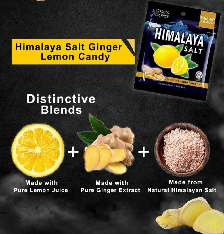 Big Foot Himalaya Salt Candy (Pack Of 12) (Ginger Lemon)