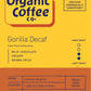 The Organic Coffee Co. Compostable Coffee Pods - Gorilla Decaf (80 Ct) K Cup Compatible Including Keurig 2.0, Medium Roast, Swis