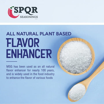 Plant Based Msg Seasoning Monosodium Glutamate Xl 12 Ounce Bottle Gluten Free Restaurant Grade Flavor Enhancer By Spqr Seasoning